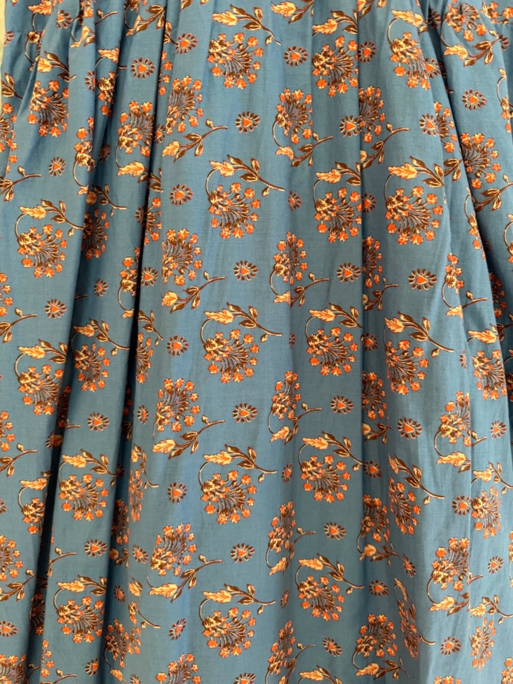 Mango Blue Floral Ruffle Maxi Dress NWOT - Picture 2 of 5